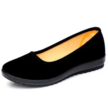 Cresfimix încăltăminte într-Plăci Femmes de Femei de Moda Pânză Neagră Pantofi Plat Doamna Casual de Primavara & Vara Aluneca pe Apartamente Sapatos B5054
