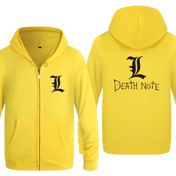 Death Note Am Logo-ul Hanorace Barbati 2018 Bărbați Fleece cu Fermoar Cardigane Jachete cu Glugă