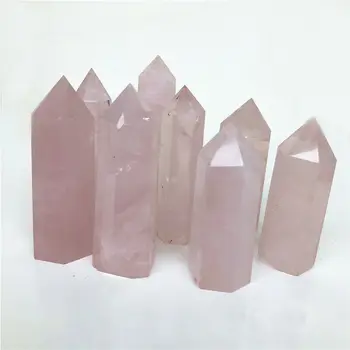 1 Bucată Naturale Roz Rose Quartz Crystal Point Obelisc de Piatră Bagheta de Vindecare Reiki Naturale, Cristale de Cuarț 50-80mm
