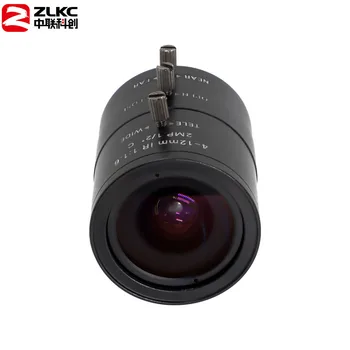 1/2-inch C Mount 2 Megapixeli, 4-12mm obiectiv Manual Iris FA / Viziune Mașină lentile Varifocal HD CCTV aparat de Fotografiat Lentile lentile optice ZLKC