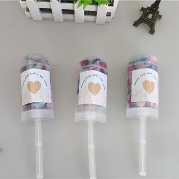 10buc Push Pop Confetti Poppers în formă de Inimă de Hârtie Împinge Tubul Pentru Nunta Aruncat Consumabile Fericit Ziua de naștere Partidul Decor