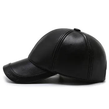 XdanqinX Iarna Barbati Palarie Cald Gros de Catifea Șapcă de Baseball din Piele PU Earmuff Pălării Nou Vânt de Protecție pentru Urechi Casual Sport Capace