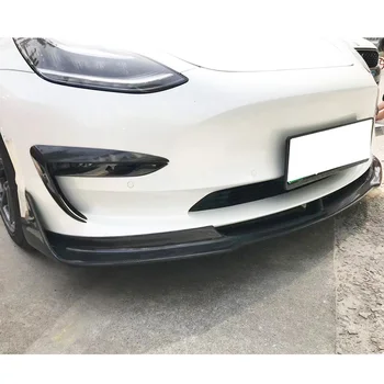Pentru Tesla Model 3 Din Fibra De Carbon De Ceață Față Aerisire Capac Capitonat