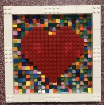 1000 buc Dragoste Bloc Pixel Pictura Compatibil Cu Iubitorii de Cadou Creativ Sens Ritual in forma de Inima Asamblat Jucării