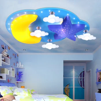 Creator de Desene animate star luna cameră pentru copii dormitor tavan lampa led băieți și fete iluminat dormitor