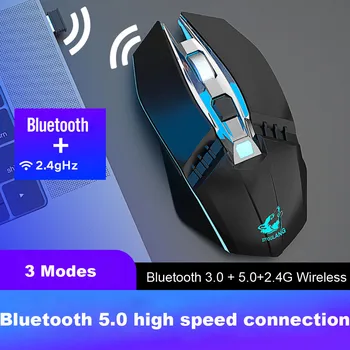 X5 Bluetooth 5.0+3.0+2.4 G Wireless Trei Modul Mut Rechargeable Gaming Mouse de Calculator de Masă Ergonomic Tăcut Pentru Laptop PC