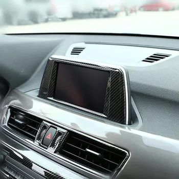 Masina Consola centrala de Navigare GPS cu Ecran Rama Decor Capac Ornamental Pentru BMW X1 F48 2016-18 ABS Interior Modificat Accesorii