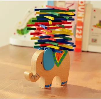 De Învățare Elefant/Camel Echilibrare Blocuri Jucarii Din Lemn Lemn De Fag Joc De Echilibru Montessori Blocuri Cadou Pentru Copil