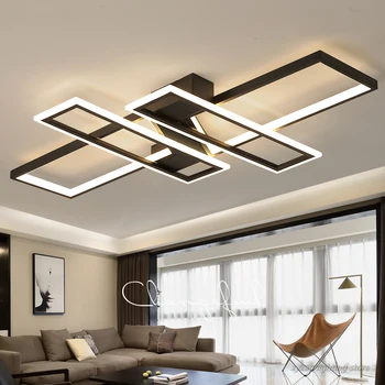 Modern, Simplu Plafon cu LED-uri Corpuri de iluminat Camera de zi Dormitor Bucatarie Home Decor Line Strip Lampa de Control de la Distanță a Condus Lămpi de Tavan