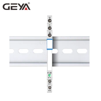 Transport gratuit GEYA Slim Modul Releu Circuit de Protecție 6A Releu de 12V sau 24V Soclu Releu 6.2 mm grosime Releu Electromagnetic