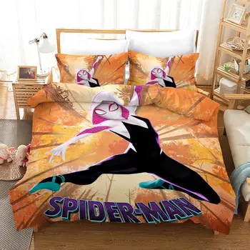 Disney marvel Avengers SpiderMan set de lenjerie de pat pentru copii, pat decor unic pilotă queen-size 3pcs textile acasă desene animate