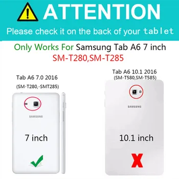 Cazul Samsung Galaxy Tab Un A6 7.0 2016 T280 T285 SM-T280 SM-T285 la șocuri grele armuri mai multe capac de protecție