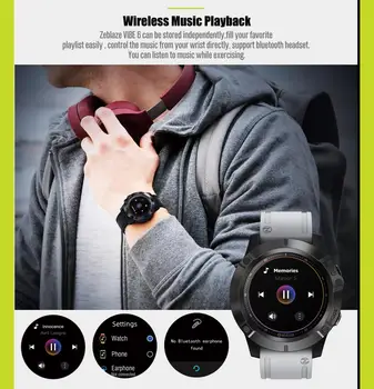 Zeblaze VIBE 6 Stand Alone Music Player Ceas Inteligent de a Primi/efectua Apelul Rata de Inima tensiunea de 25 de Zile de Viață a Bateriei Smartwatch
