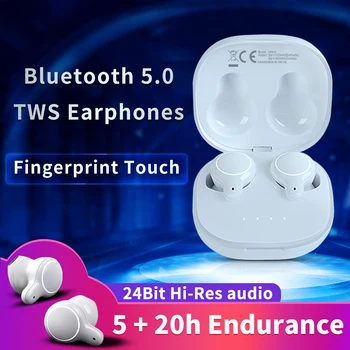EP810 TWS Bluetooth 5.0 Căști HD Stereo pentru căști de Amprente Touch , Mini-Căștile Cu Microfon de Încărcare Cutie Sport Cască