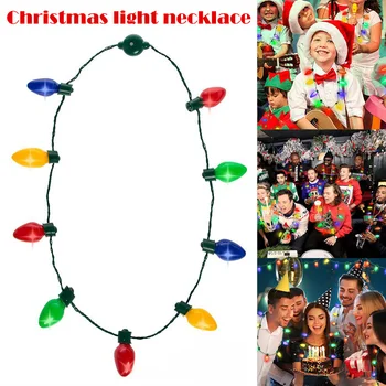 Crăciun Aprinde Becul Colier Copii Adulți Portabile Lumini de Bijuterii Decor de Vacanță Favoarea Partidului OCT998