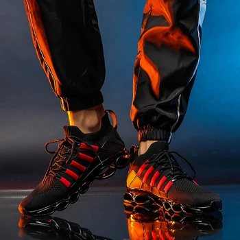 Noi Fishbone Rularea Pantofi de Moda Adidas Pantofi pentru Bărbați Plus Dimensiune 46 Confortabil Sport Barbati Pantofi Roșii Jogging Pantofi Casual 48