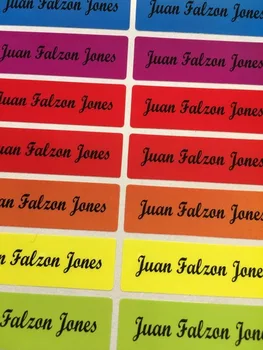 280 de pc-uri Personalizate cu Numele Autocolante Impermeabil 8 culori diferite Script MT Bold Numele de Etichete pentru birou cărți staționare
