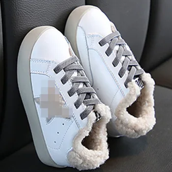 De iarnă pantofi pentru copii en-gros 2020 nou plus de catifea pentru copii pantofi casual pantofi stele miel de păr băieți și fete pantofi albi