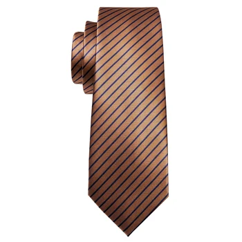 Oamenii Cravată Cu Dungi De Aur Cravată Gravat Batistă Set De Cravate De Mătase Pentru Bărbați Cadou De Nunta Petrecere De Afaceri Barry.Wang Designer FA-5238