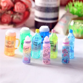 Rășină Drăguț Bere Bea Lapte Sticla de 1:12 casă de Păpuși în Miniatură Papusi Accesorii Bucatarie Alimente Mini Jucării DIY Bijuterii