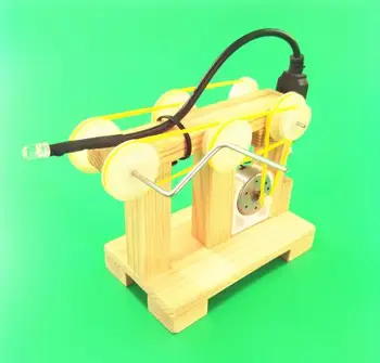 Mână Cotite Generator DIY kit Copilul Materiale de Instruire Motor de Jucării realizate Manual de Știință Instrumente de Învățare