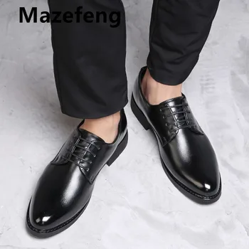 Brand Barbati Casual Pantofi din Piele Oameni de Afaceri Bărbați Pantofi Oxford Roman Bărbați Rochie Pantofi Mocasini Moda Mocasini 37-45