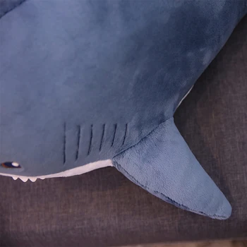 80-140CM mare de programe de simulare rechin umplute animal marin jucărie de pluș papusa baiat cadou de ziua creative acasă rechin perna