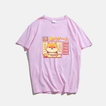 Harajuku T-Shirt Kawaii Drăguț Shiba Inu Doge Imprimare Vara Femei din coreea de Bumbac T-bani de Vara Unisex Grafic T Shirt