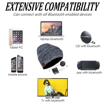 Căști fără fir Bluetooth Pălării Cască Bluetooth Cu Microfon Cald Iarna Muzică Cap Căști de Moda Amestecat Pălărie de culoare