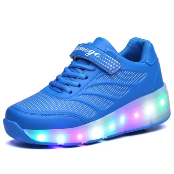 2018 Luminos Adidasi Baieti Fete Luminos Adidași Pantofi Casual Stralucitoare Adidasi Copii mai Mari Copiii a CONDUS Lumina Pantofi