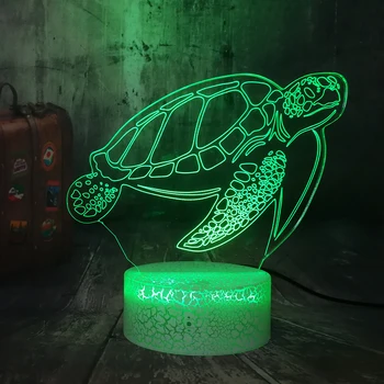 Broasca 3D LED Lumina de Noapte În 7 Culori Schimbare de Animale Lampă de Masă Decor Acasă Copilul de Dormit Veioza Copii Copil Ziua de nastere lampa Jucarii