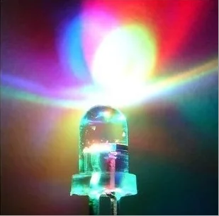 500pcs 5mm LED-uri RGB Diode Lent Flash Curcubeu MultiColor Roșu Verde Albastru LED 2 Pini Luminozitate 5 mm Light-Emitting-Diode RGB Diodo