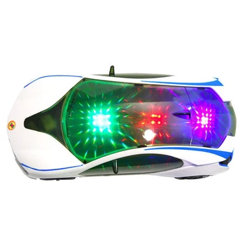 Lumină intermitentă Mașină Albă Diecasts de Jucărie Vehicule de Jucărie Mașină Cu RGB Lumini Colorate și Efect de Sunet LED Glow În Întuneric Jucării Pentru Copil