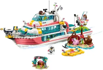 41381 86068 În Stoc Prieteni Serie Barca de Salvare Blocuri 999pcs Heartlake Jucărie Compatibil Nava Copii Ziua de nastere Fata