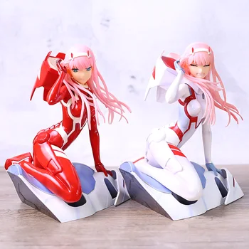 Figura Anime Dragă în FRANXX Cifra Zero Doi 02 Rosu/Alb Haine Sexy Fete din PVC Figurine Jucarie de Colectie Model