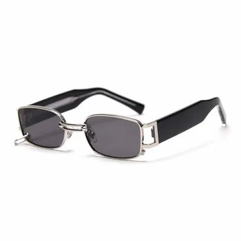 HBK 2020 Pătrat ochelari de Soare pentru Femei Aliaj de Metal Mic Dreptunghi Cadru Clar pentru Bărbați Ochelari de Soare Vintage Chic Feminin Nuante UV400