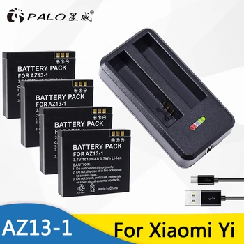 PALO 4BUC AZ13-1 AZ13 Baterii 3.7 v 1010mAh Li-ion Digital Baterie Pentru Xiaomi Yi de Acțiune aparat de Fotografiat Accesorii+ Încărcător USB