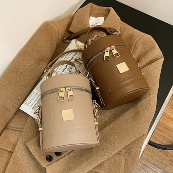 Model de piatra Tote sac Găleată 2021 Noi de Moda de Înaltă calitate din piele PU pentru Femei Geantă de mână de Designer Lanț de Umăr Geanta Messenger