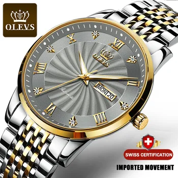 OLEVS Ceas de Lux Barbati Brand de Top Automat Mechanical Ceas de Afaceri din Oțel Inoxidabil rezistent la apa Bărbați Ceasuri relogio masculino
