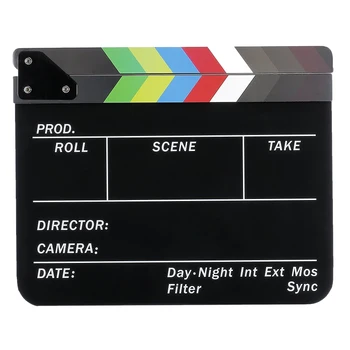 Se Șterg Film Film Clapboard Taie Scenă de Acțiune Clapper Placa de Ardezie cu Bastoane Colorate