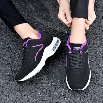 Low Top pentru Femei Pantofi Sport Femei Adidași de culoare Albă cu Pernă de Aer Sport Pantofi de Femeie Dantela-Up Pantofi de alergat Platforme Femei Pantofi H1A