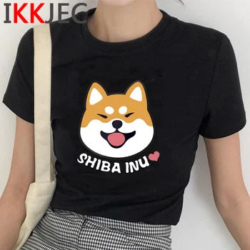 Drăguț Câine Shiba Inu Anime Grafic Tricou Femei Amuzant de Desene animate Drăguț Shiba 90 T-shirt Grunge Tricou Stil coreean de Top Teuri de sex Feminin
