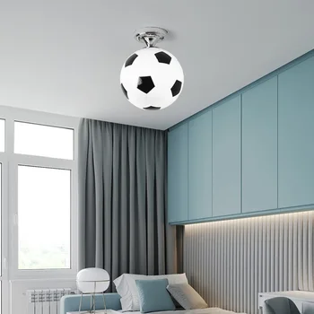 220V LED Lumini Plafon în Formă de minge de Fotbal Modern Agățat de Tavan Lămpi de Interior, Bar de Cafea cameră de zi Dormitor Copii corp de Iluminat