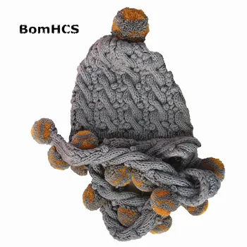 BomHCS Super Mare Eșarfă, Pălărie Și Mănuși Drăguț Femei Beanie Cald Iarna Manual Capace Tricot Cadou