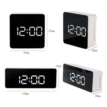 LED Digital Ceas cu Alarmă Oglindă Electronice Ceasuri Multifunctional Display LCD de Mari dimensiuni Ceas de Masa Digital Cu Temperatura Ceasuri