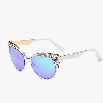 2016 Feminin de ochelari de Soare Ochi de Pisica ochelari de Soare Femei Goale Cadru Metalic de Înaltă Calitate de Epocă ochelari de soare pentru femei Oculos UV400