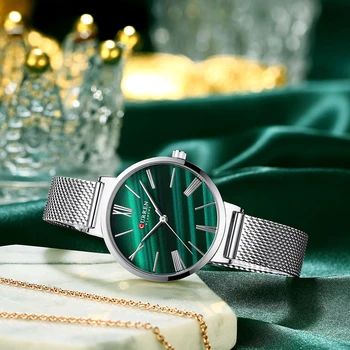 CURREN Top Brand de Lux Femeie Ceas cu Oțel Inoxidabil Moda Simplu Cuarț Ceas pentru Femei reloj mujer