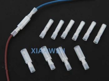 Cabluri electrice cu conectori 100buc Alb Tip Bullet de sex Feminin/Masculin Sârmă de Îmbinare Sertizare Terminale Conector 22-18# 0.5-0.75 Sârmă