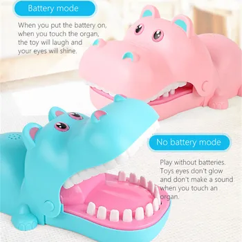 Mare HIPOPOTAM Gura Dentist Musca Degetul Joc Amuzant Noutate Gag Jucărie Trăgând Dinți Bar Jocuri, Jucării pentru Copii, Copii Joc Distractiv