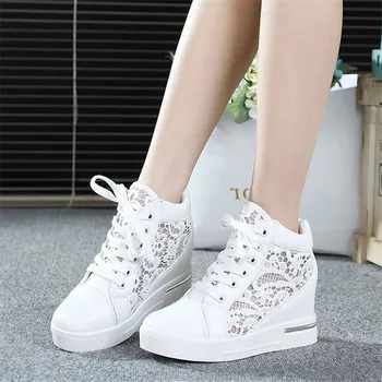 Femei Adidași De Moda Harajuku Femei Pantofi Cu Decupaje Din Dantela Panza Gol Respirabil Argint Platforma Pantofi Plat 2020 Pantofi De Funcționare